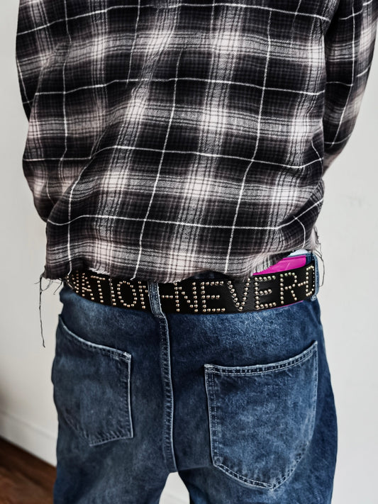SALVATION NEVER DIES STUDDED BELT