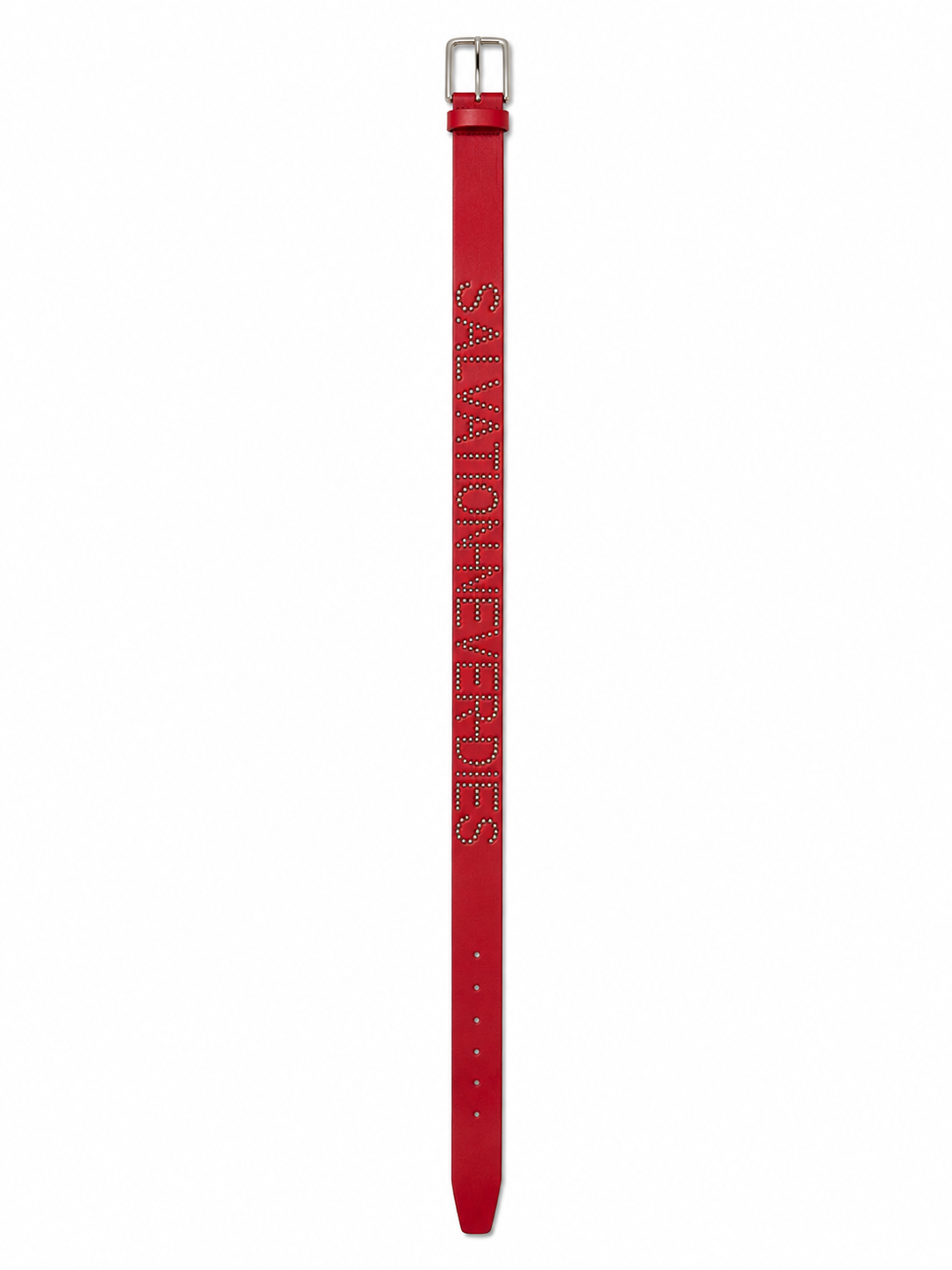 SALVATION NEVER DIES STUDDED BELT (RED)